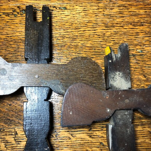 Vintage Carved Wood Native American Totem Pole Lot of 2 - Picture 6 of 8